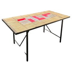 Vintage Roger Capron and Audoux Minet dining table