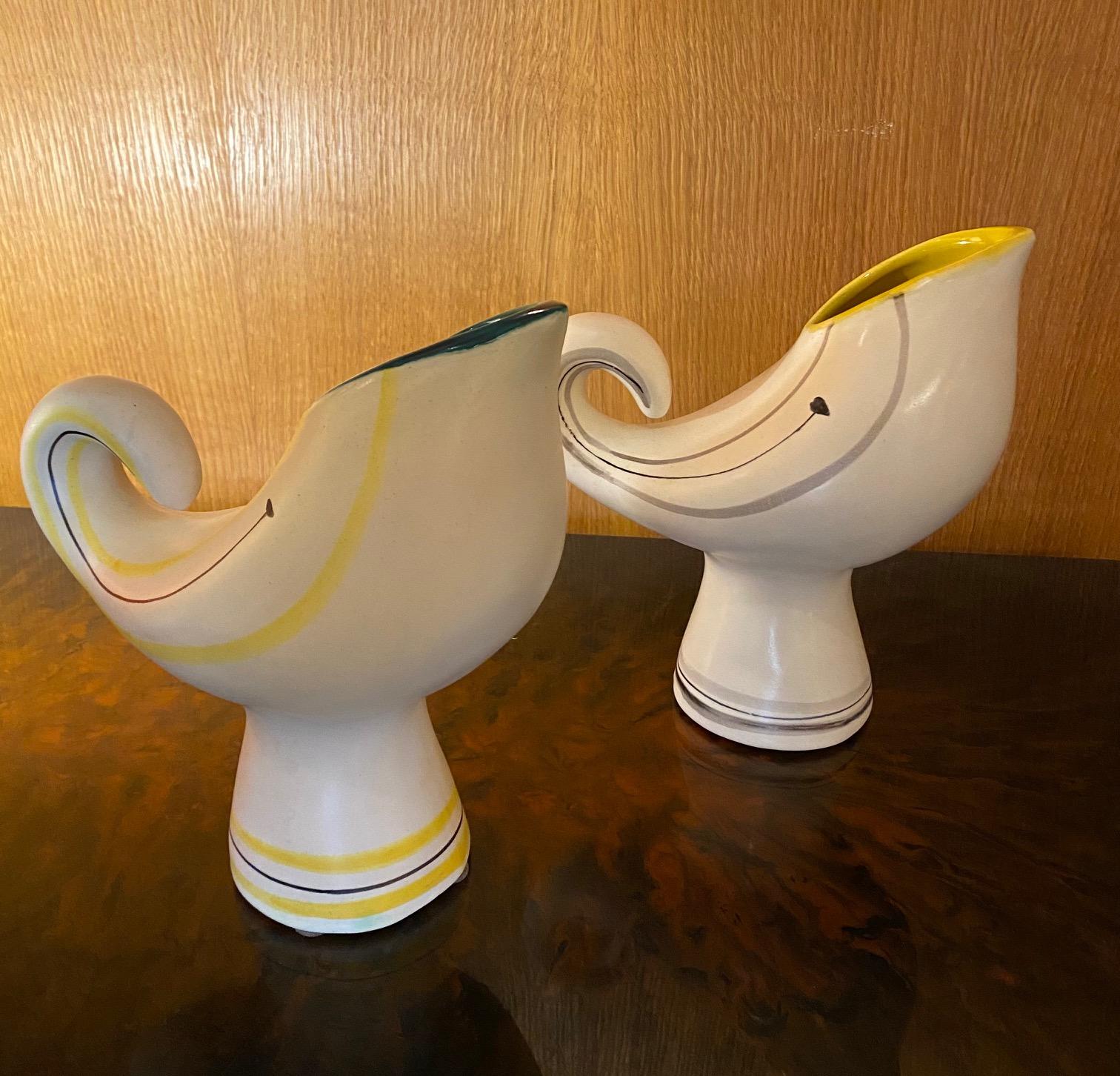 Keramikvase/ Krug „ Vogel“ von Roger Capron, Vallauris, Frankreich, 1960er Jahre im Angebot 2