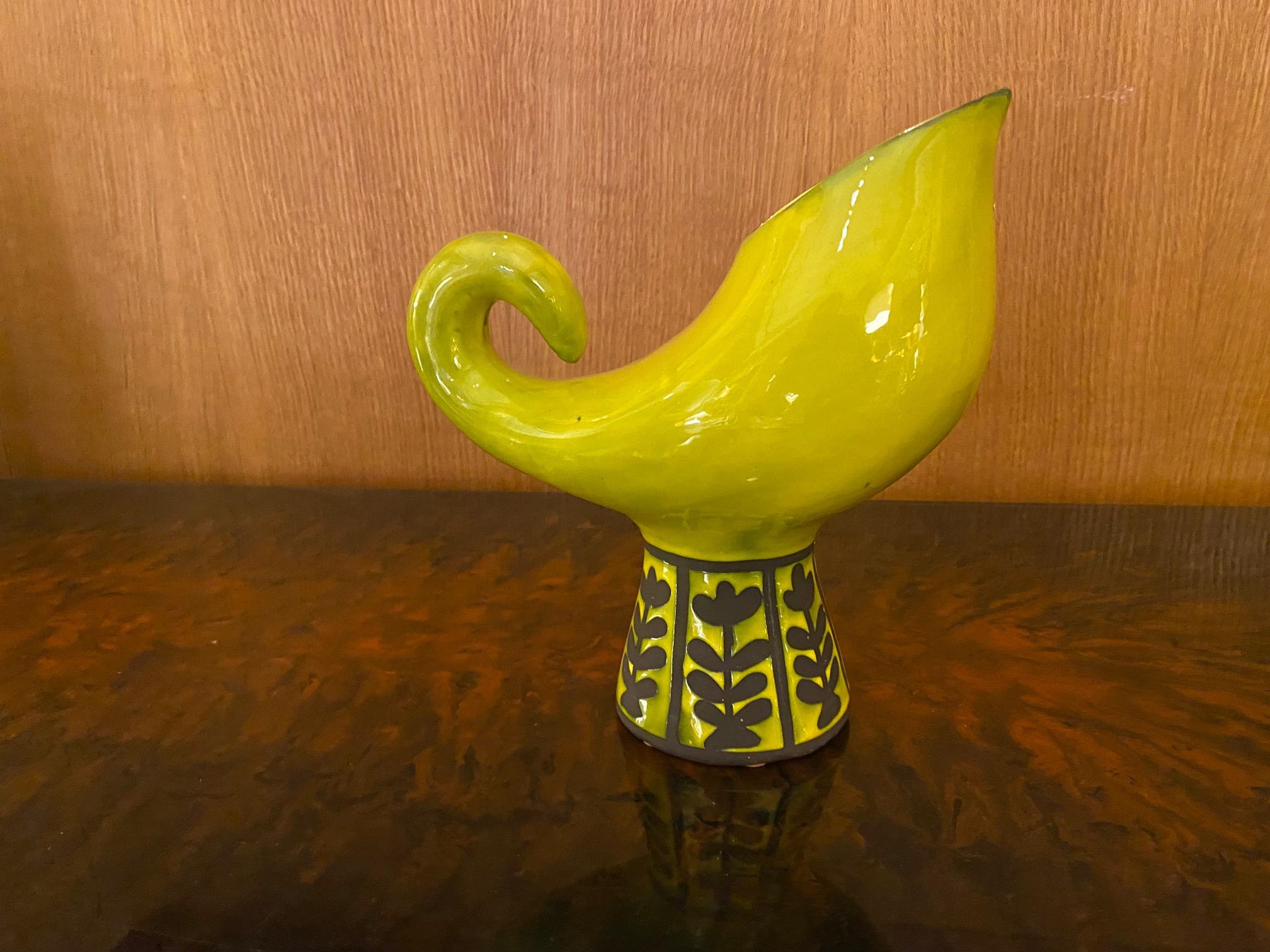 Vase/jupe en céramique « Bird » de Roger Capron, Vallauris, France, années 1960 Bon état - En vente à Paris, FR