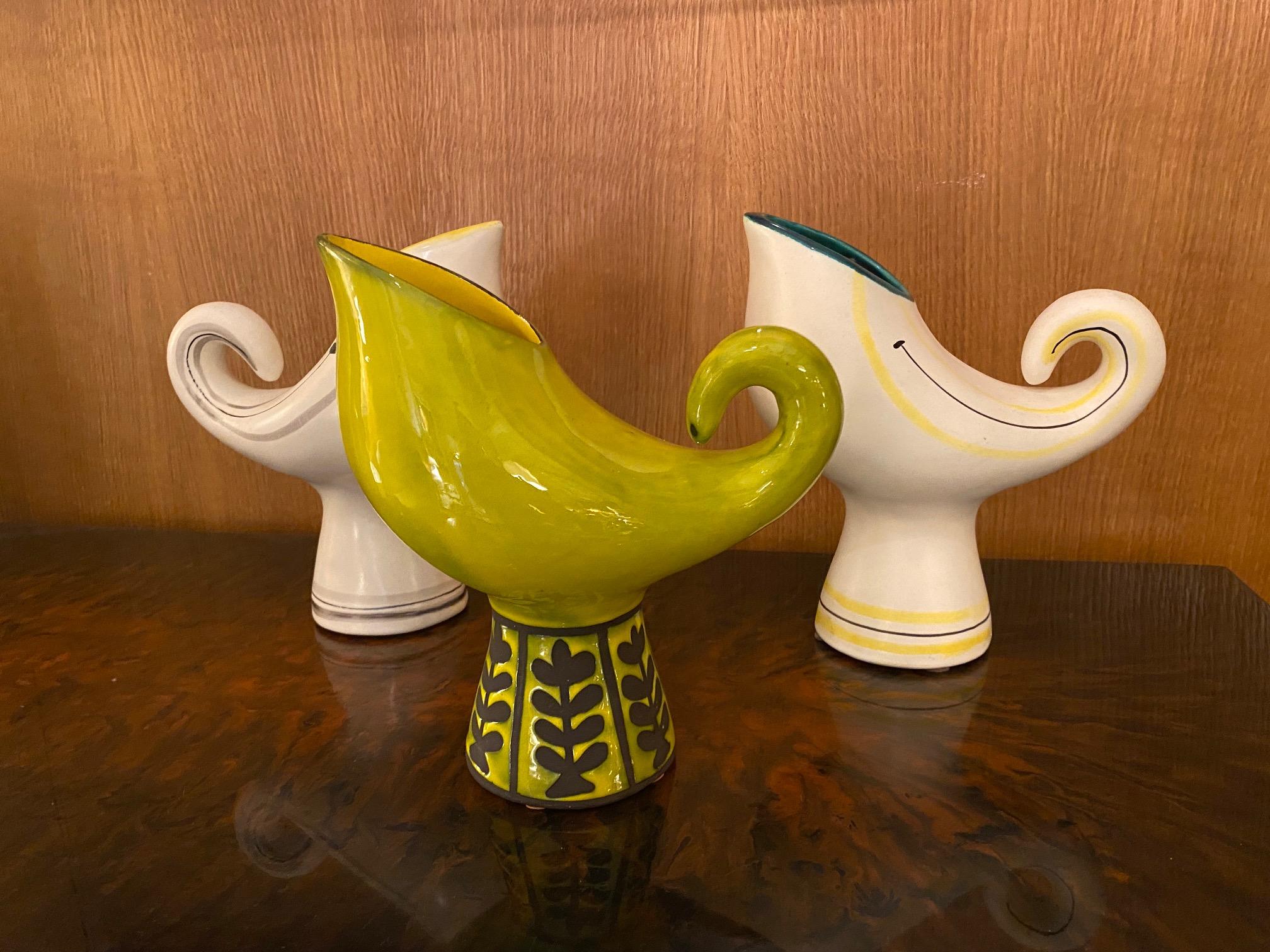 Milieu du XXe siècle Vase/jupe en céramique « Bird » de Roger Capron, Vallauris, France, années 1960 en vente