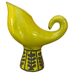 Vintage Roger Capron "Bird" Ceramic Vase/Jug, Vallauris, France, 1960s