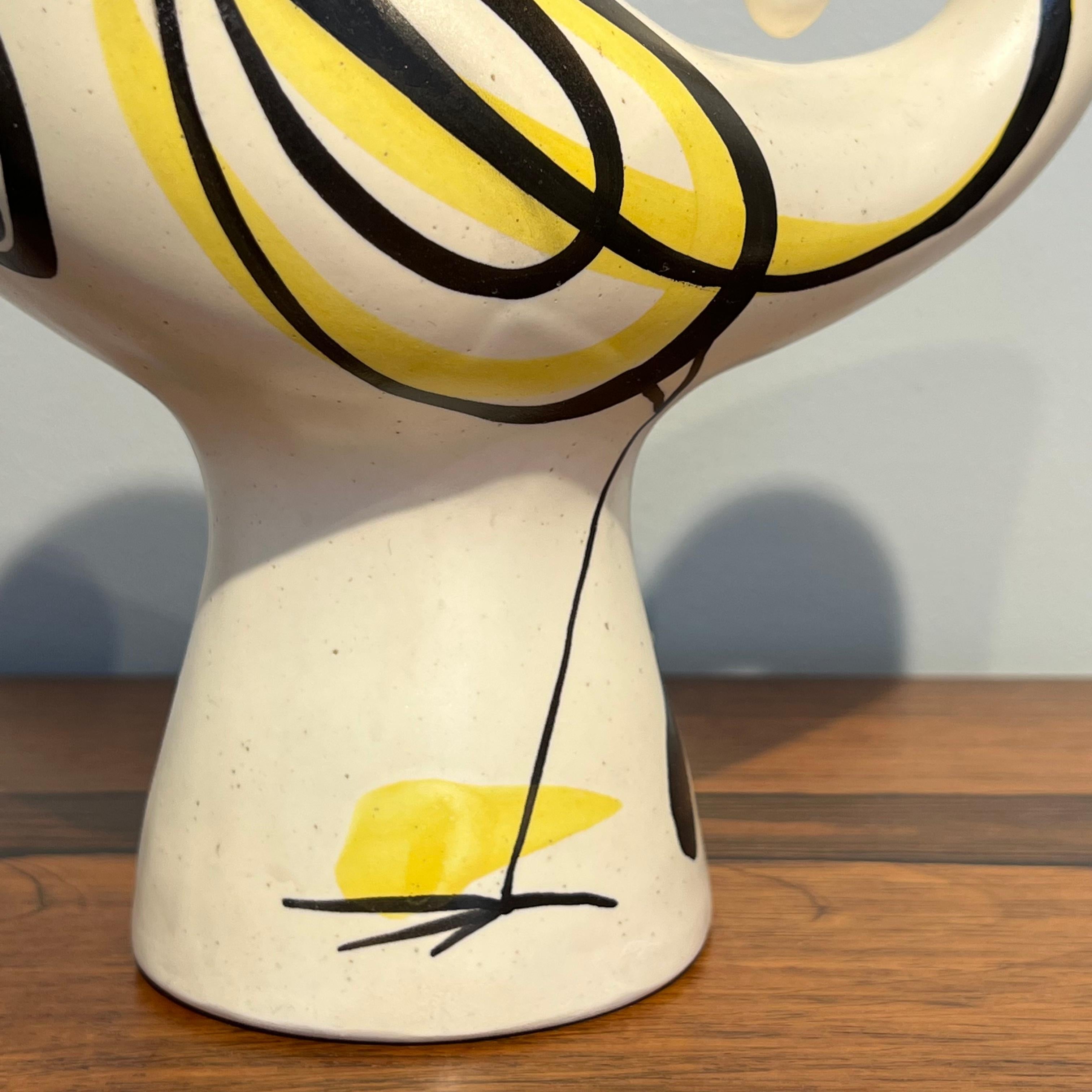 Mid-Century Modern Roger Capron bird vase 
