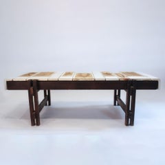 Roger Capron Botanical and White Tile Coffee Table