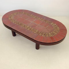Table basse en céramique Roger Capron, circa 1960, France