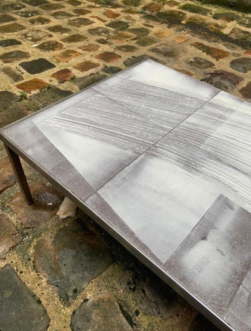 Mid-20th Century Roger Capron Ceramic Coffee Table, France, 1960s