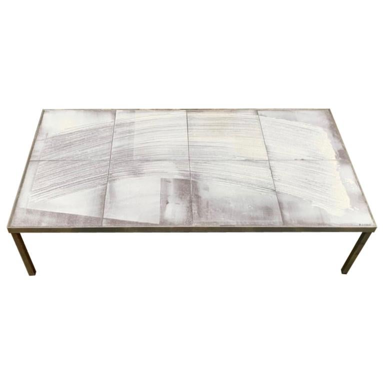 Roger Capron Ceramic Coffee Table, France, 1960s