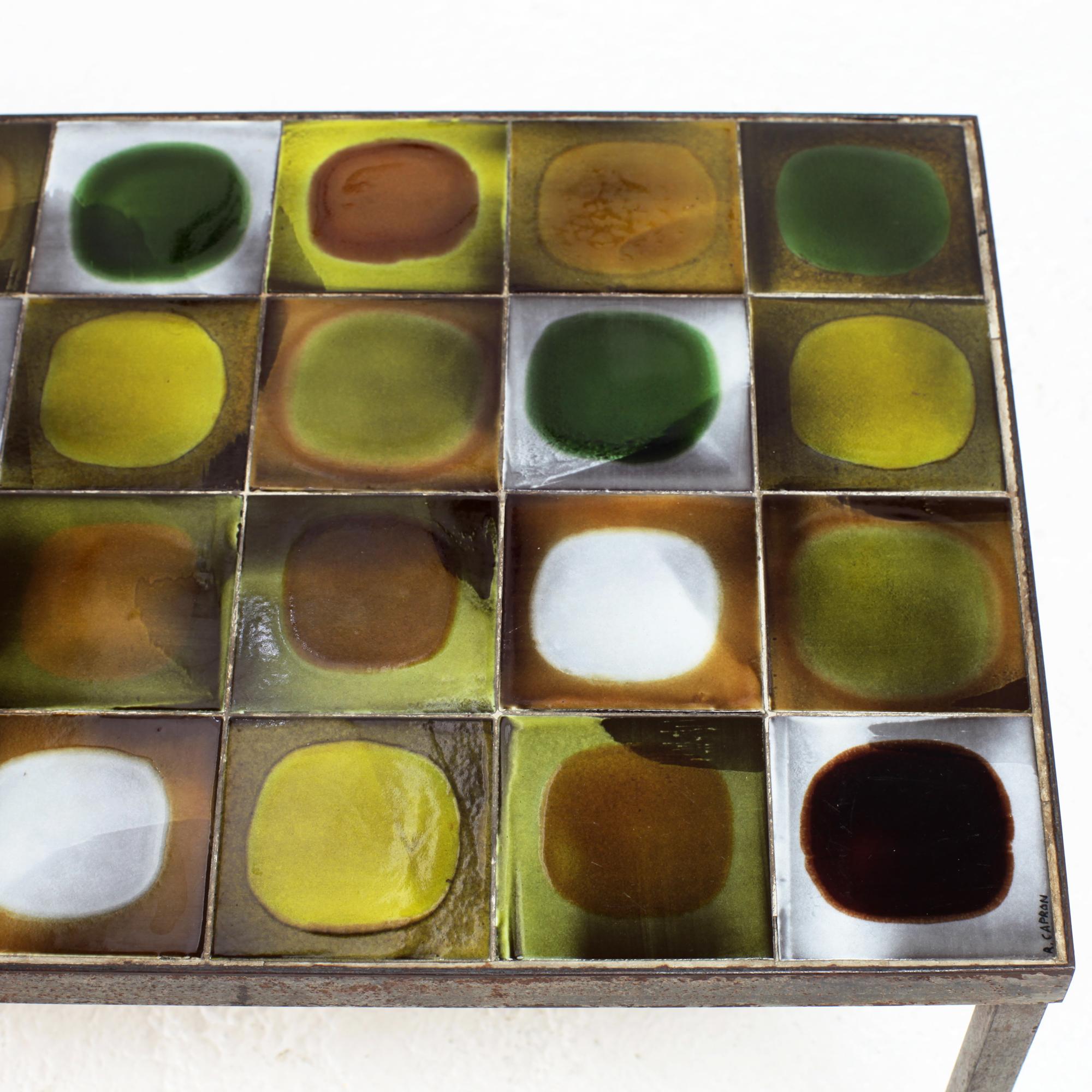 Roger Capron Ceramic Coffee Table Planetes, 1960s 4