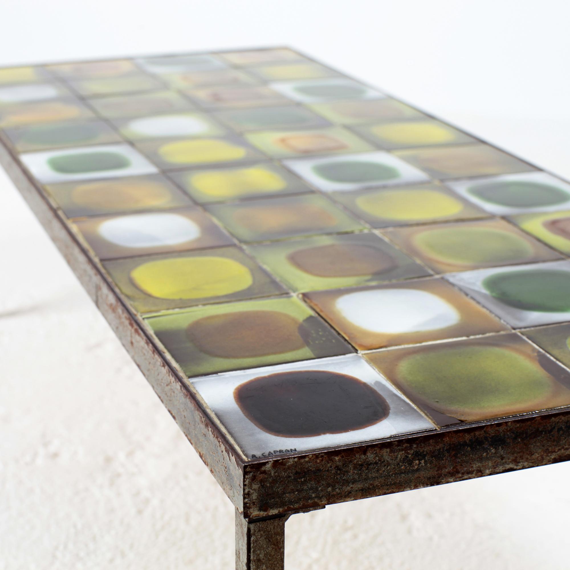 Roger Capron Ceramic Coffee Table Planetes, 1960s 5