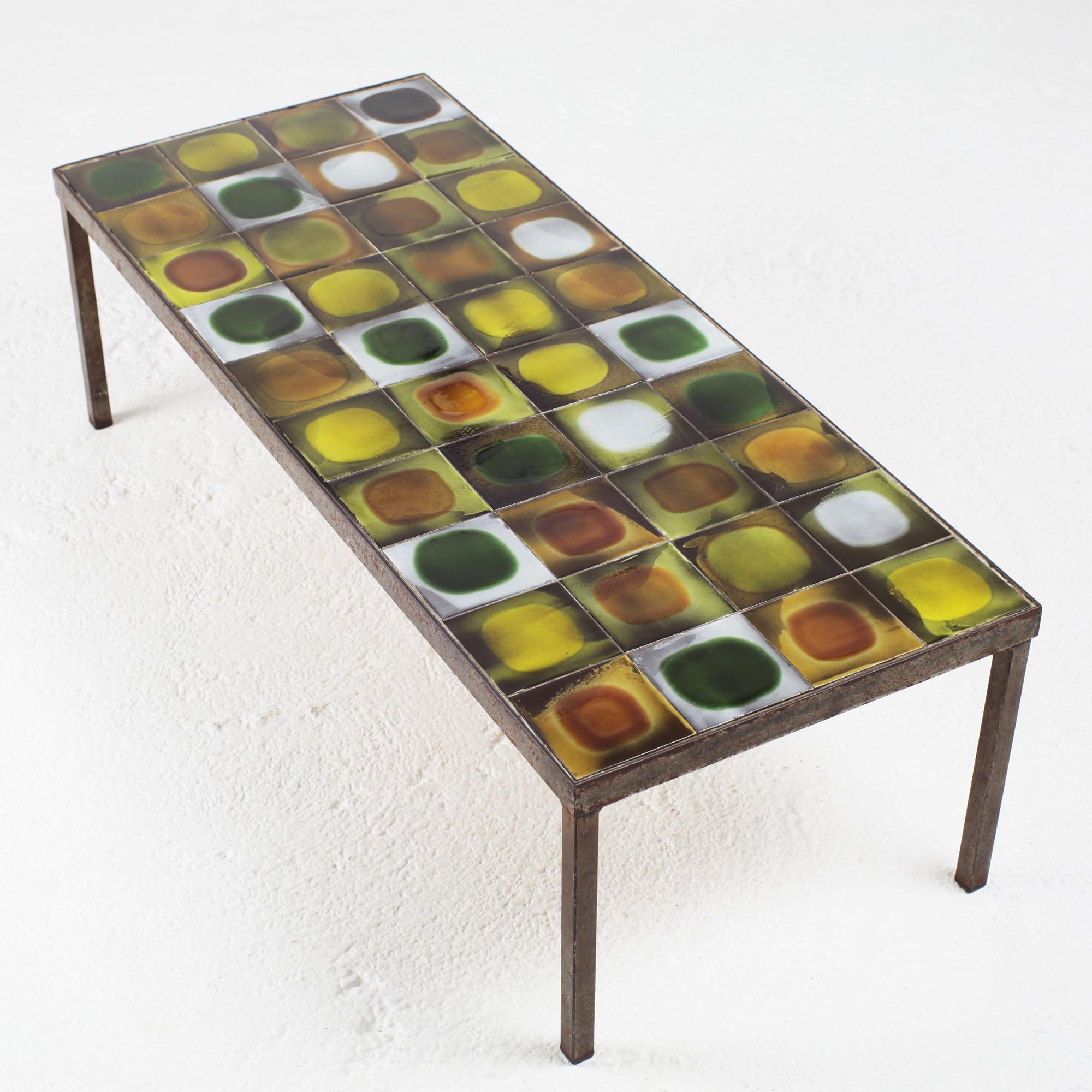 Mid-20th Century Roger Capron Ceramic Coffee Table Planetes, 1960s