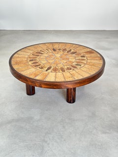 Roger CAPRON Ceramic Coffee Table, Vallauris France 1960s ( 2 tables available )