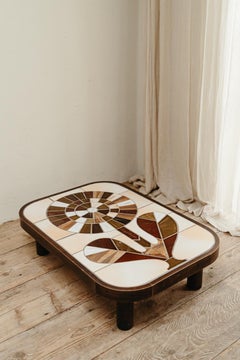 Roger Capron Keramik-Couchtisch, Vallauris, Frankreich, 1970er Jahre