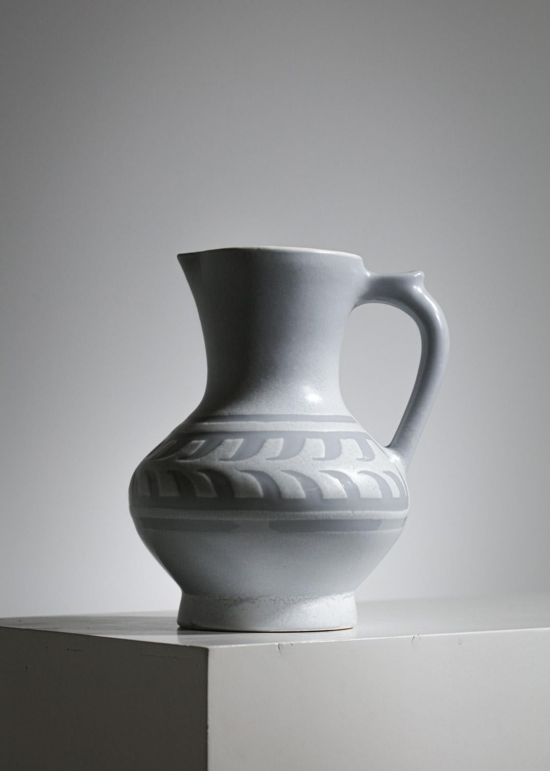 Ceramic Roger Capron ceramic French pitcher pichet vallauris vase 60's - G653 For Sale