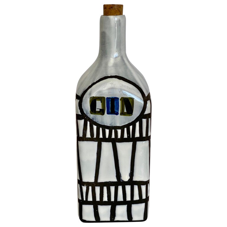 Download Roger Capron Ceramic Gin Bottle From Vallauris 1950s For Sale At 1stdibs