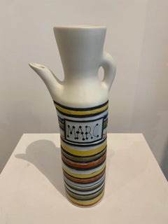 Roger Capron Ceramic "MARC" Bottle from Vallauris, 1950s