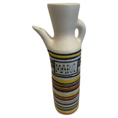 Botella "MARC" de cerámica Roger Capron de Vallauris, años 50