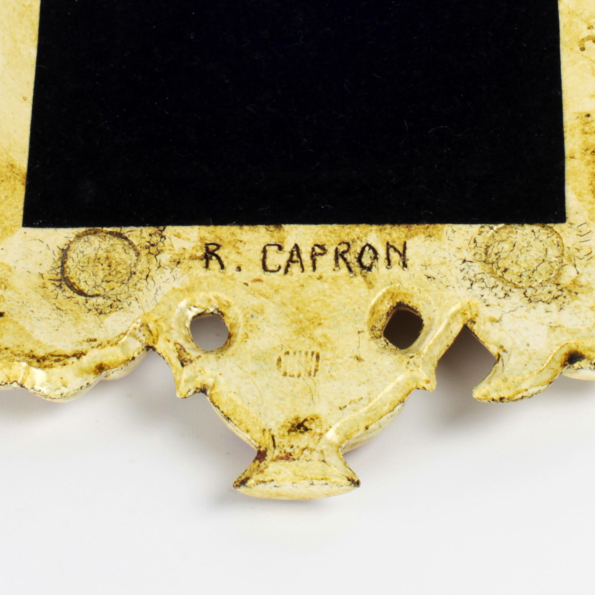 Mid-20th Century Roger Capron Ceramic Mirror