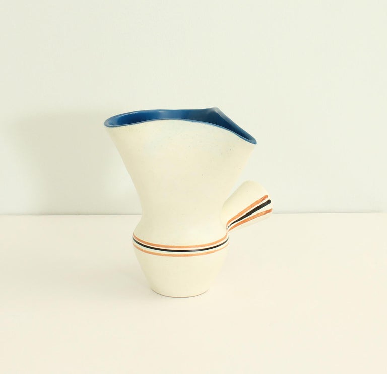 French Roger Capron Ceramic Pitcher for Vallauris, France, 1950's For Sale