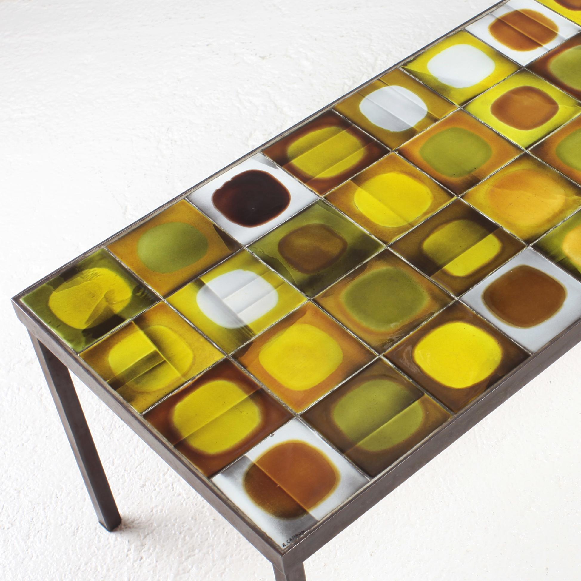 Roger Capron Ceramic Planete Coffee Table, France, circa 1960 6