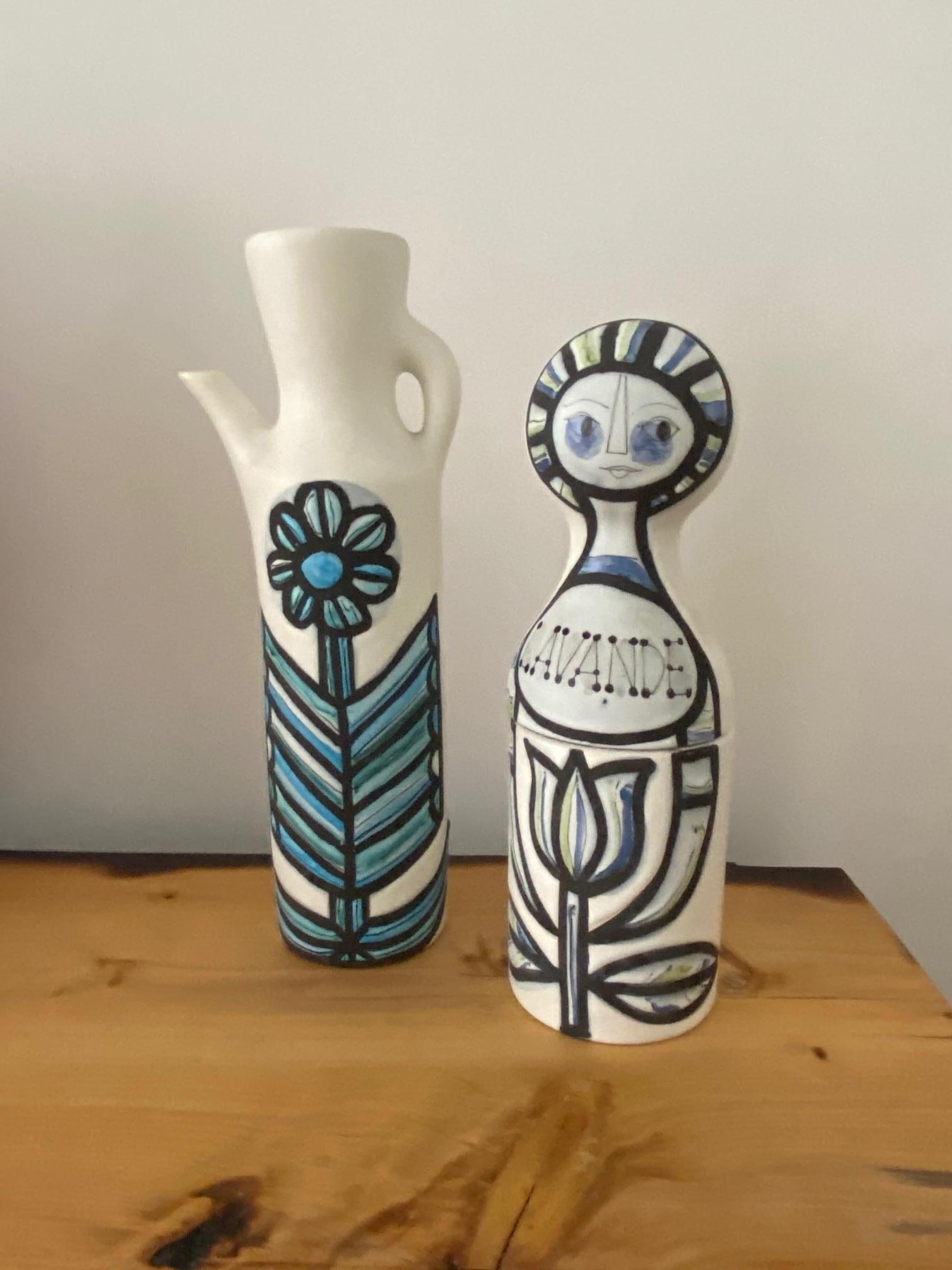 Roger Capron Ceramic Sculpture Bottle 