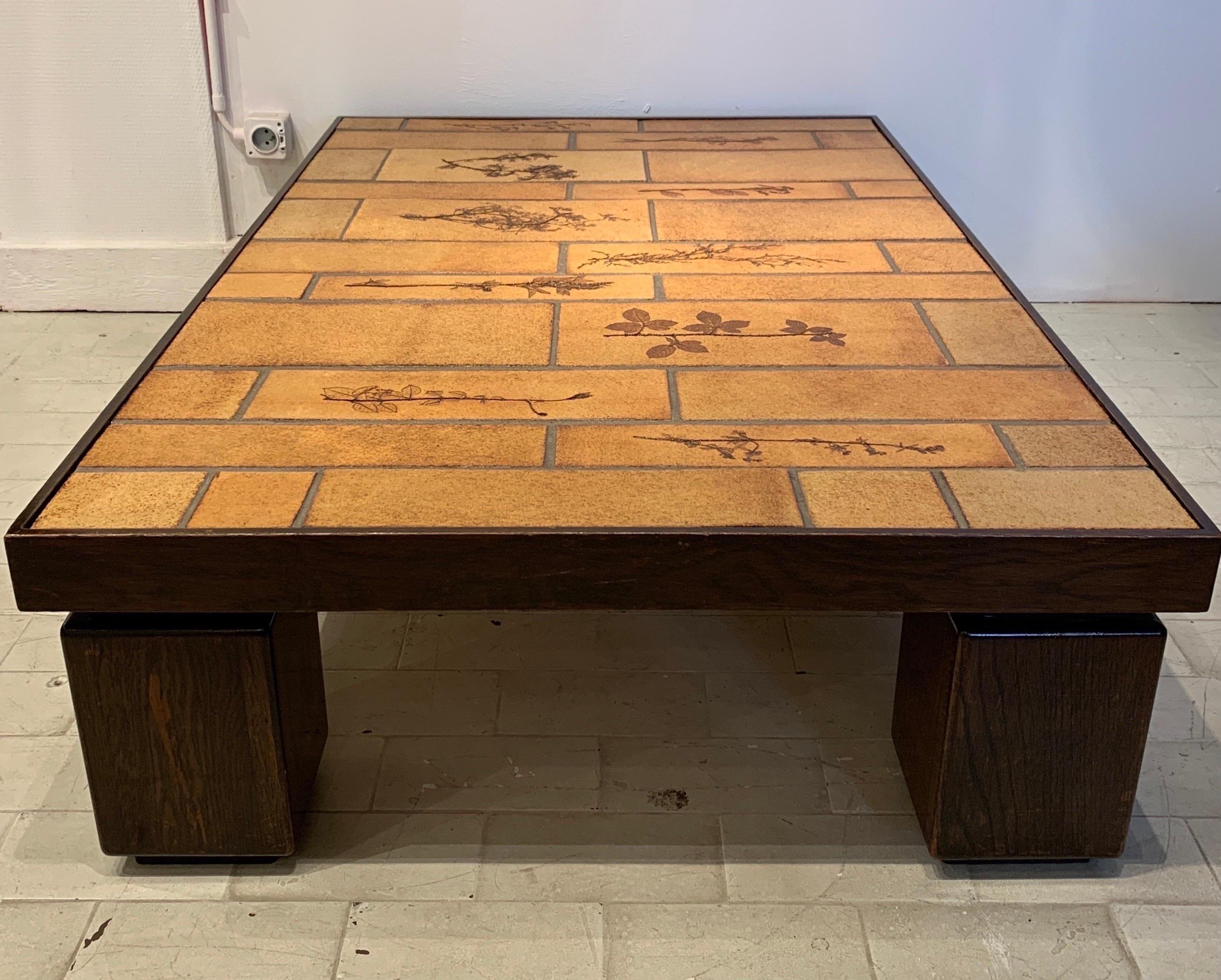 Ceramic Roger Capron Coffee Table, 1960s