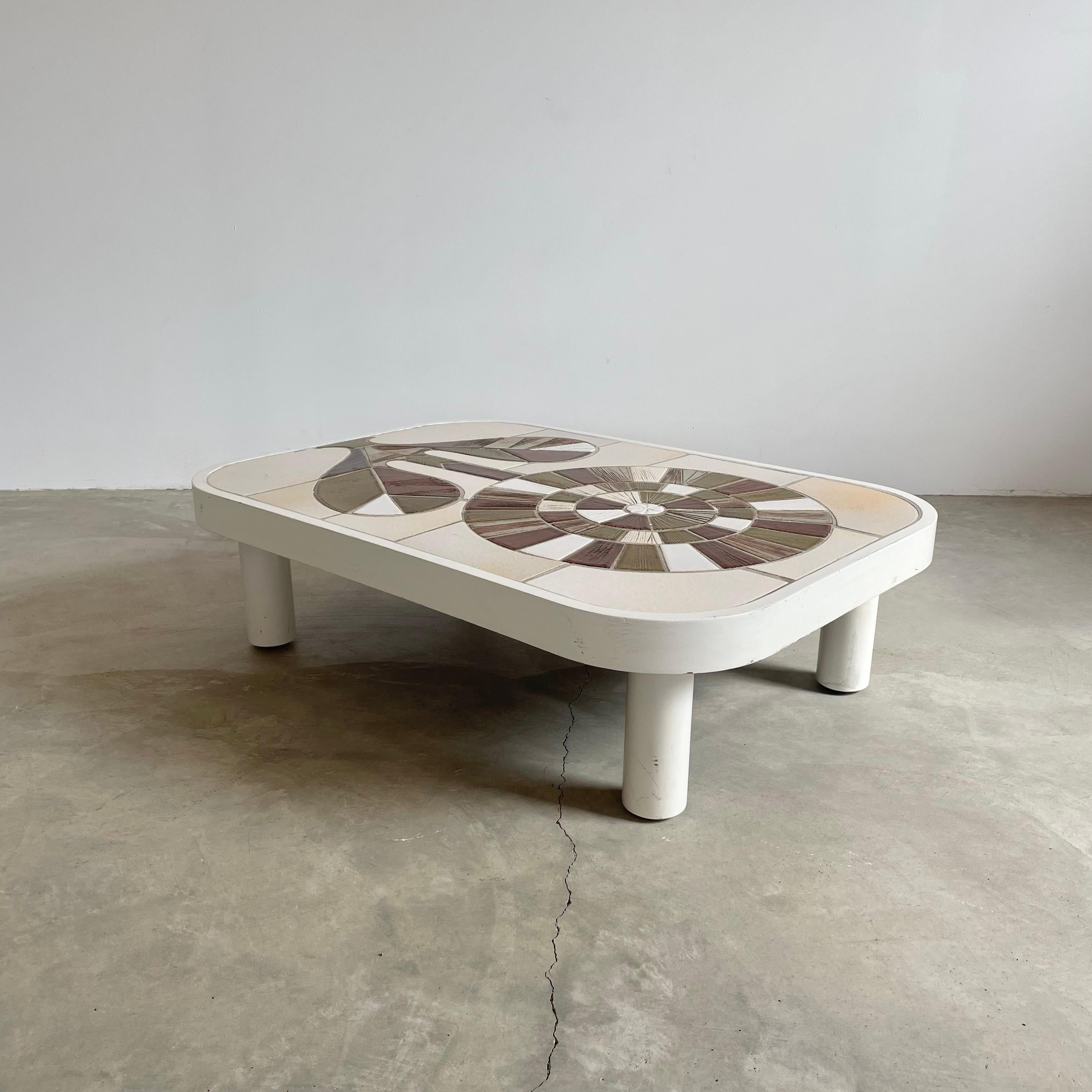 Mid-Century Modern Roger Capron Coffee Table, 1970s, France