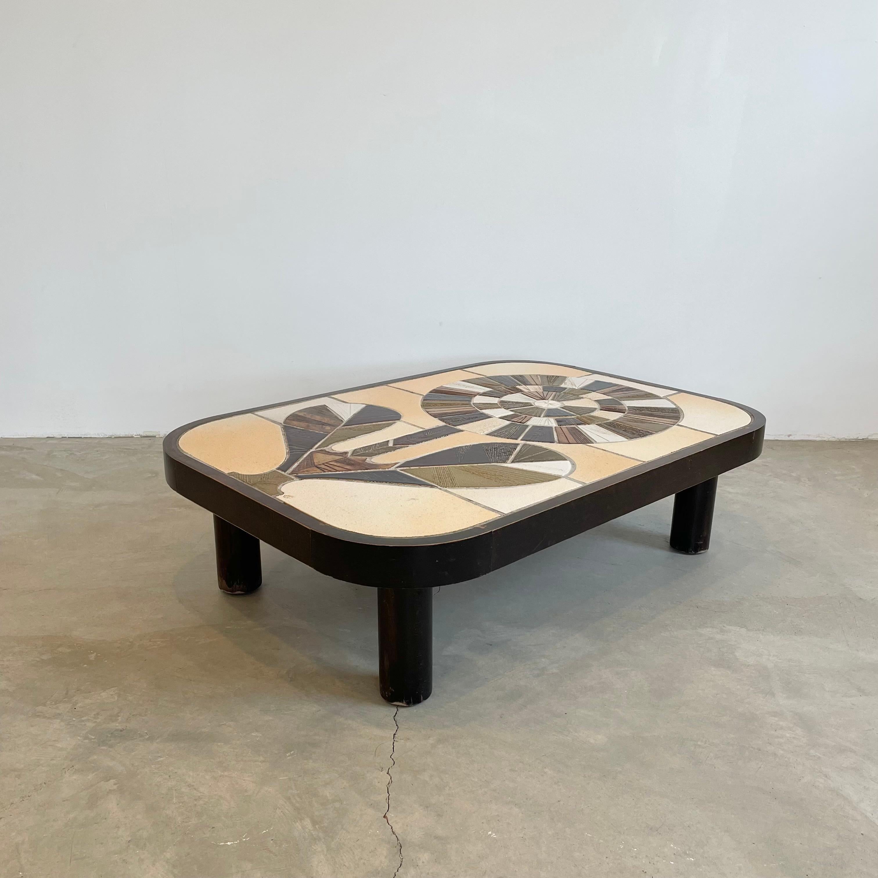 Mid-20th Century Roger Capron Coffee Table, 1970s, France For Sale