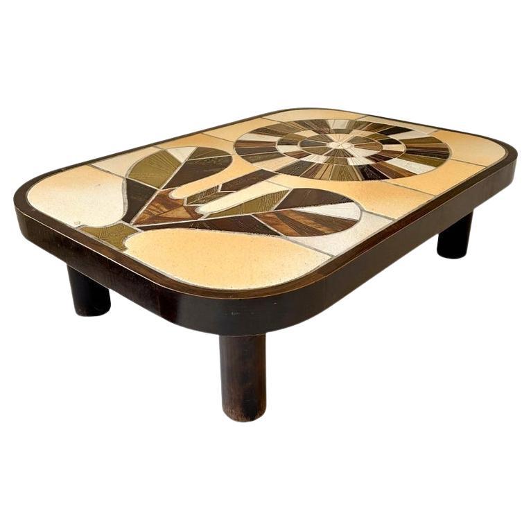 Roger Capron Coffee Table, 1970s, France