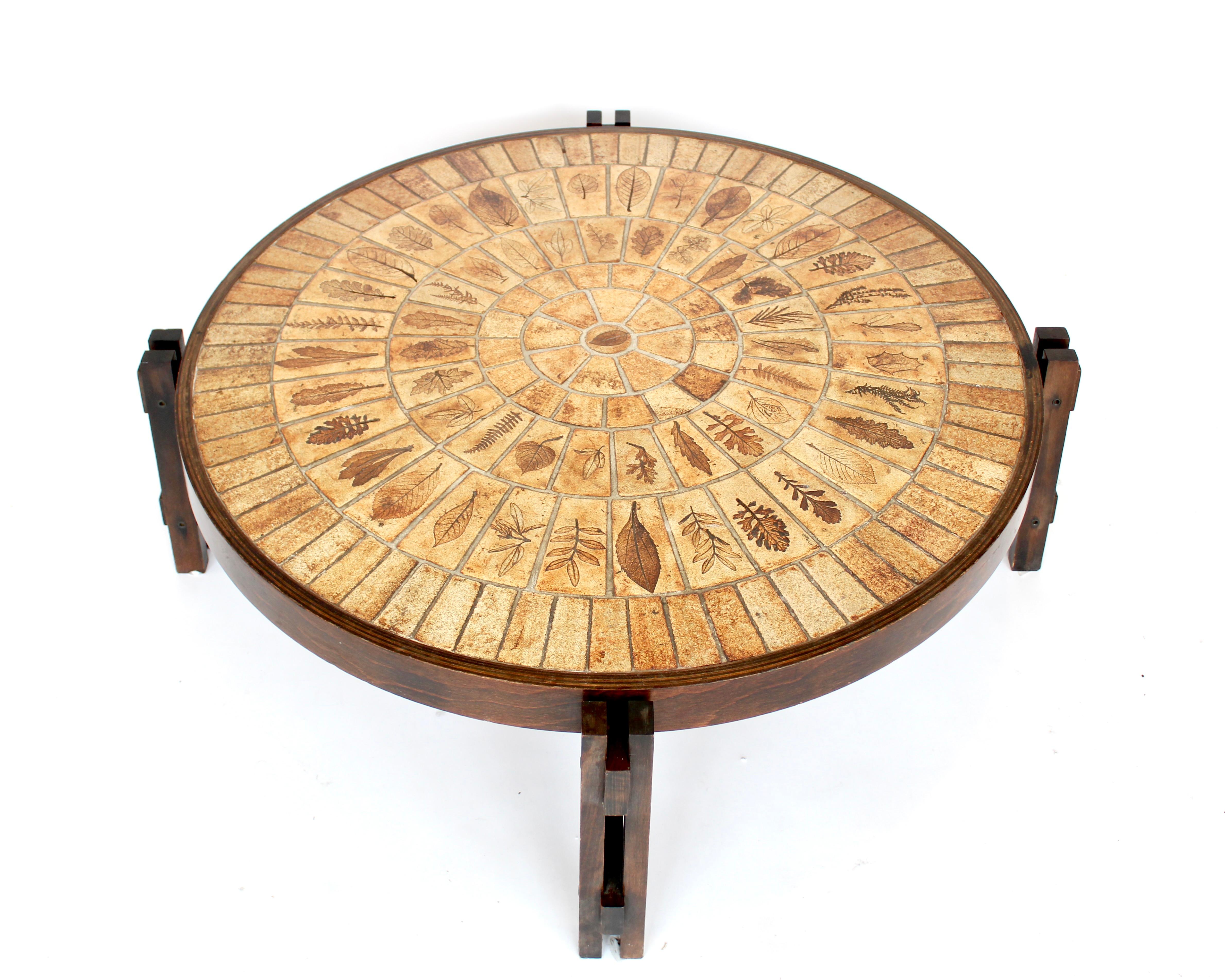 Roger Capron Table basse en céramique Les Herbiers Garrigue c1960 Bon état - En vente à Chicago, IL
