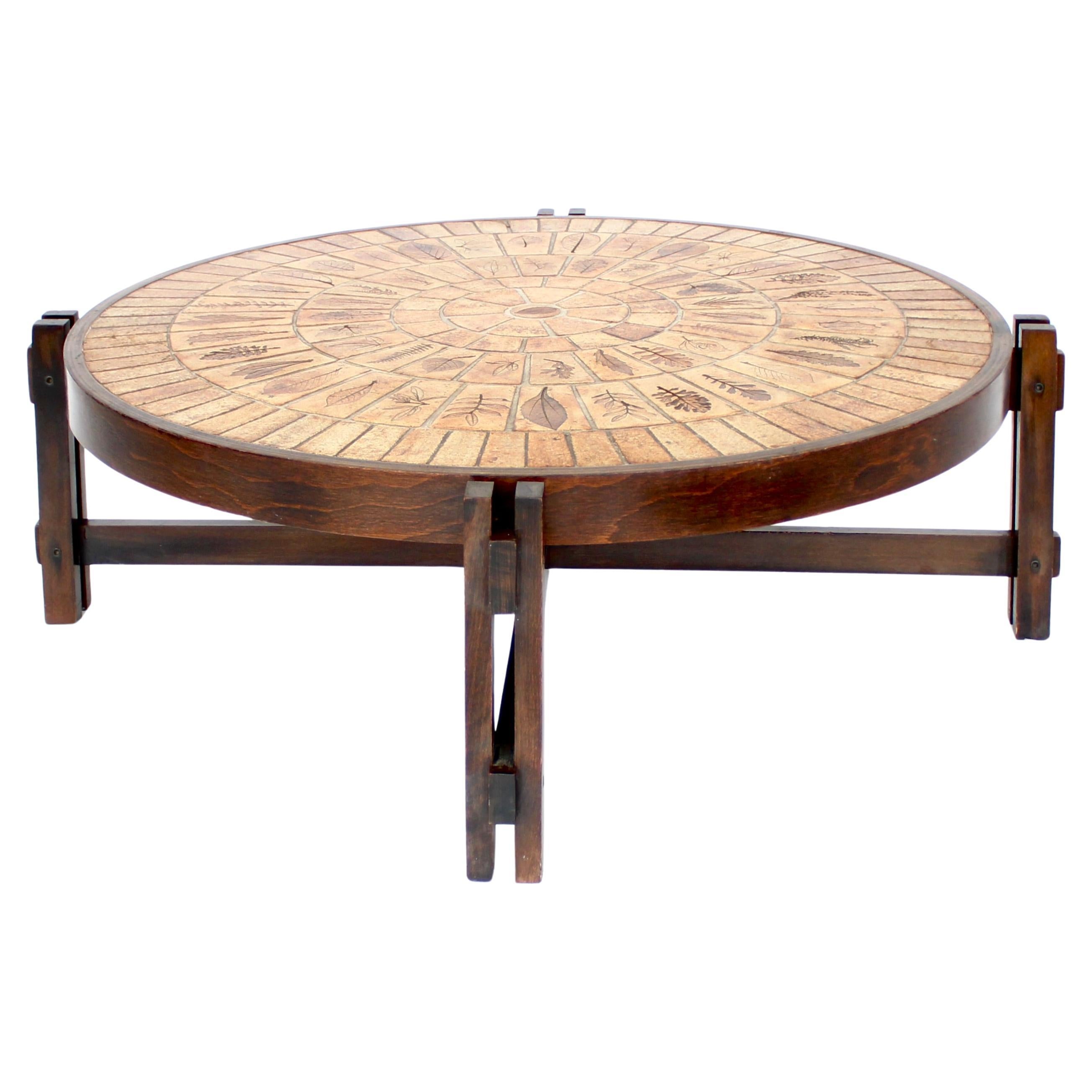 Tavolino da caffè Roger Capron in ceramica Les Herbiers Garrigue c1960