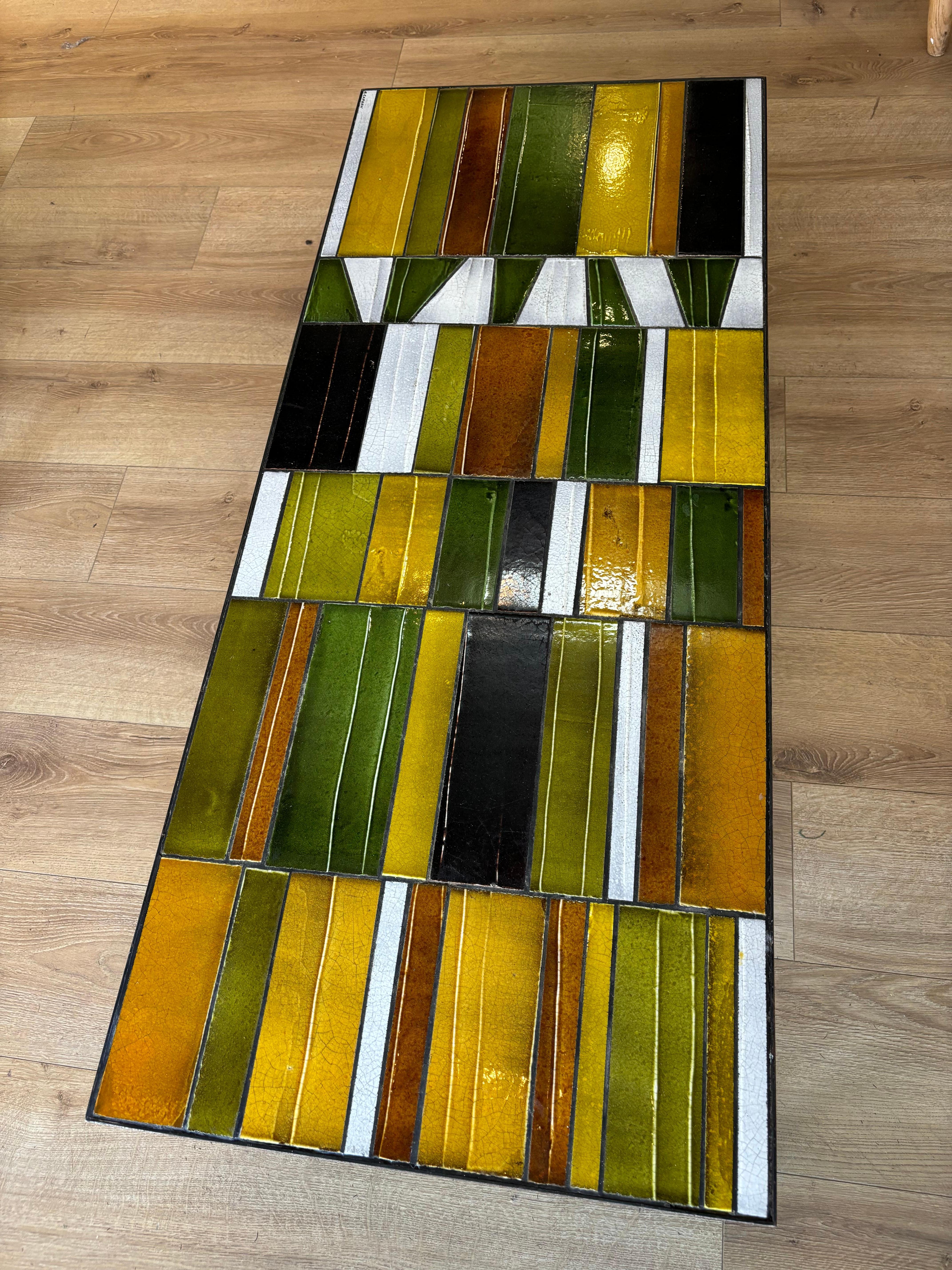 French Roger Capron coffee table