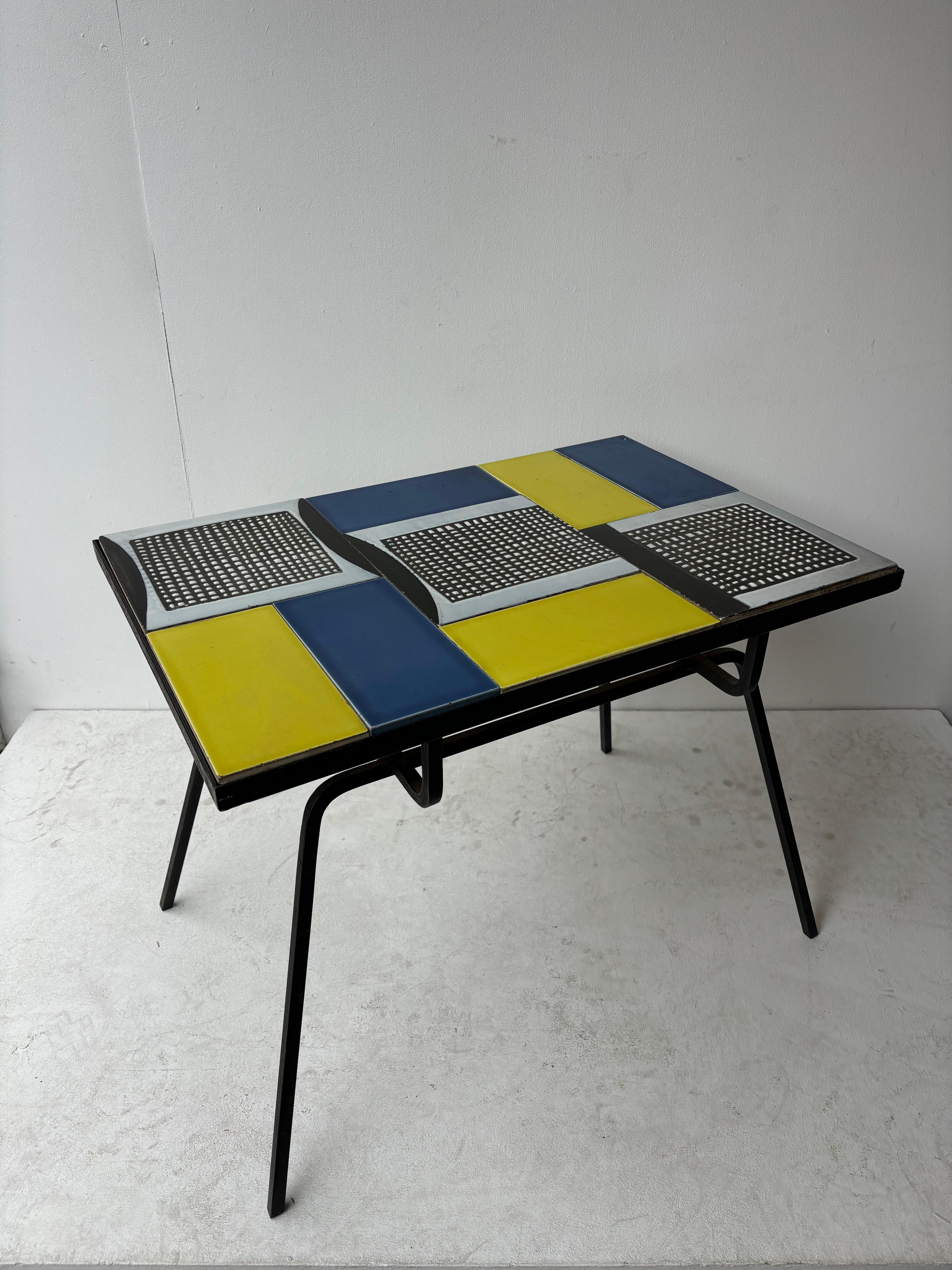 French Roger Capron coffee table For Sale