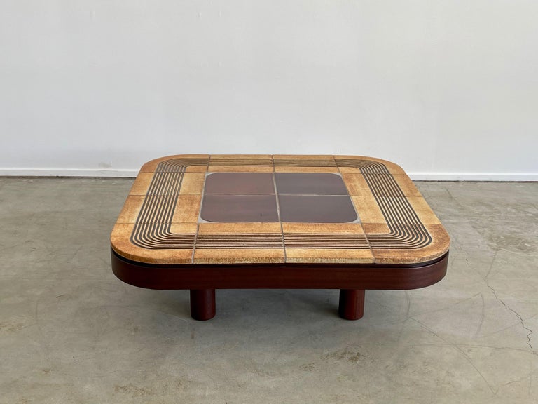 Roger Capron Coffee Table In Good Condition For Sale In West Hollywood, CA