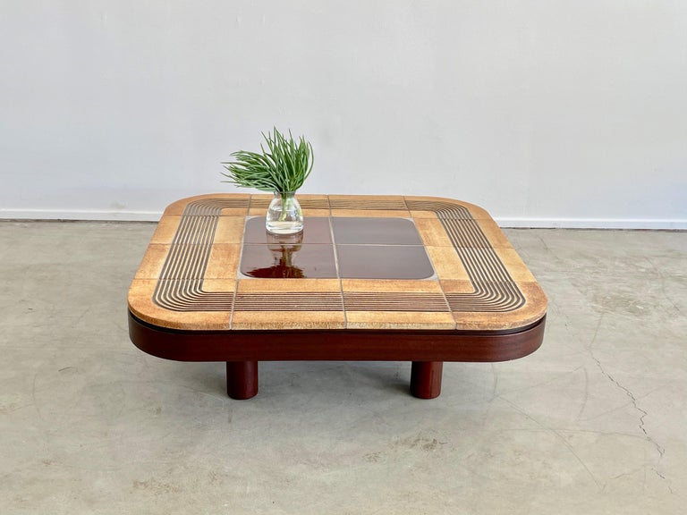 Mid-20th Century Roger Capron Coffee Table For Sale