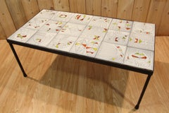 Table basse Roger Capron des années 1960