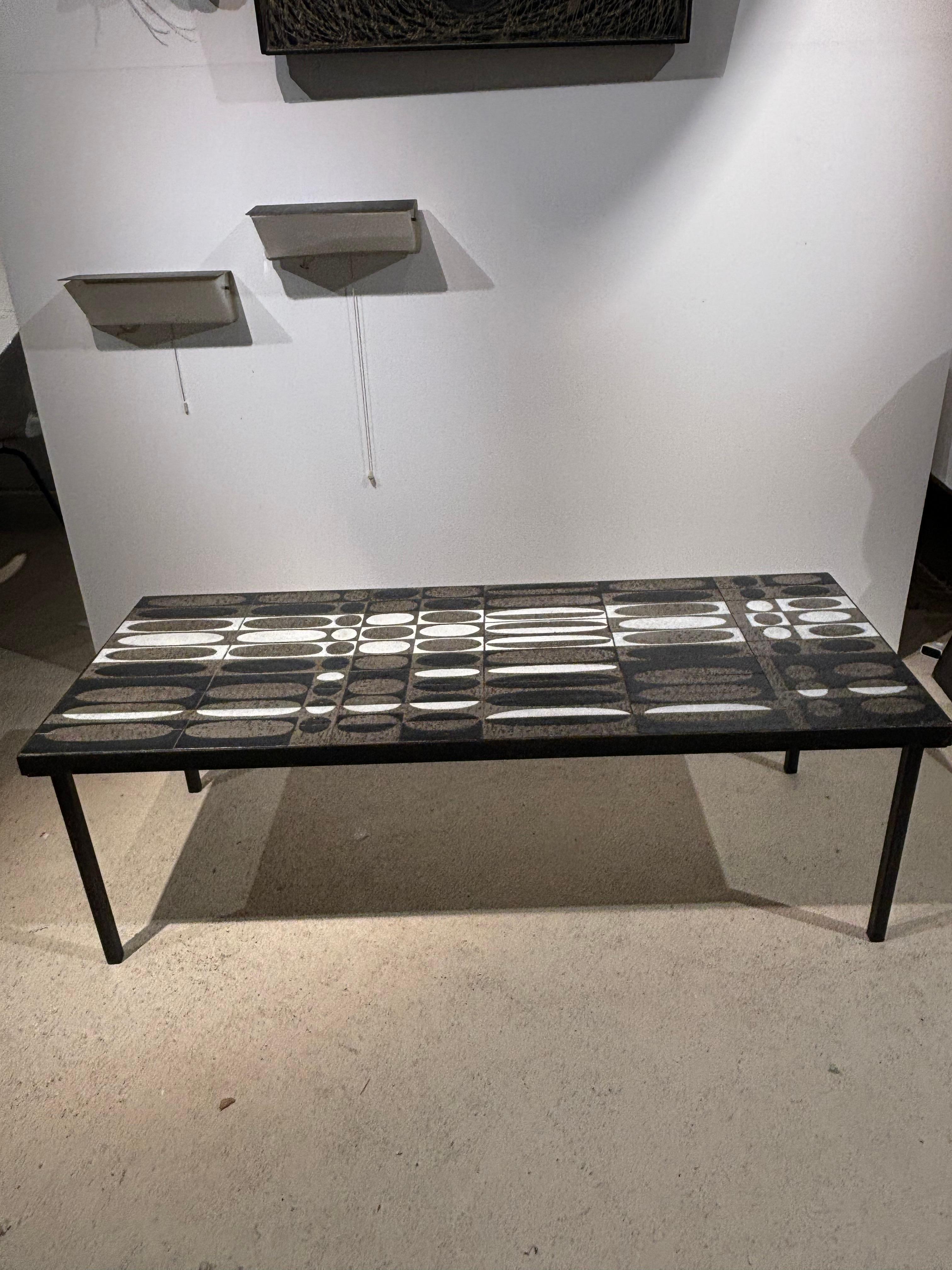 Roger Capron coffee table : «grain de café » en vente 5