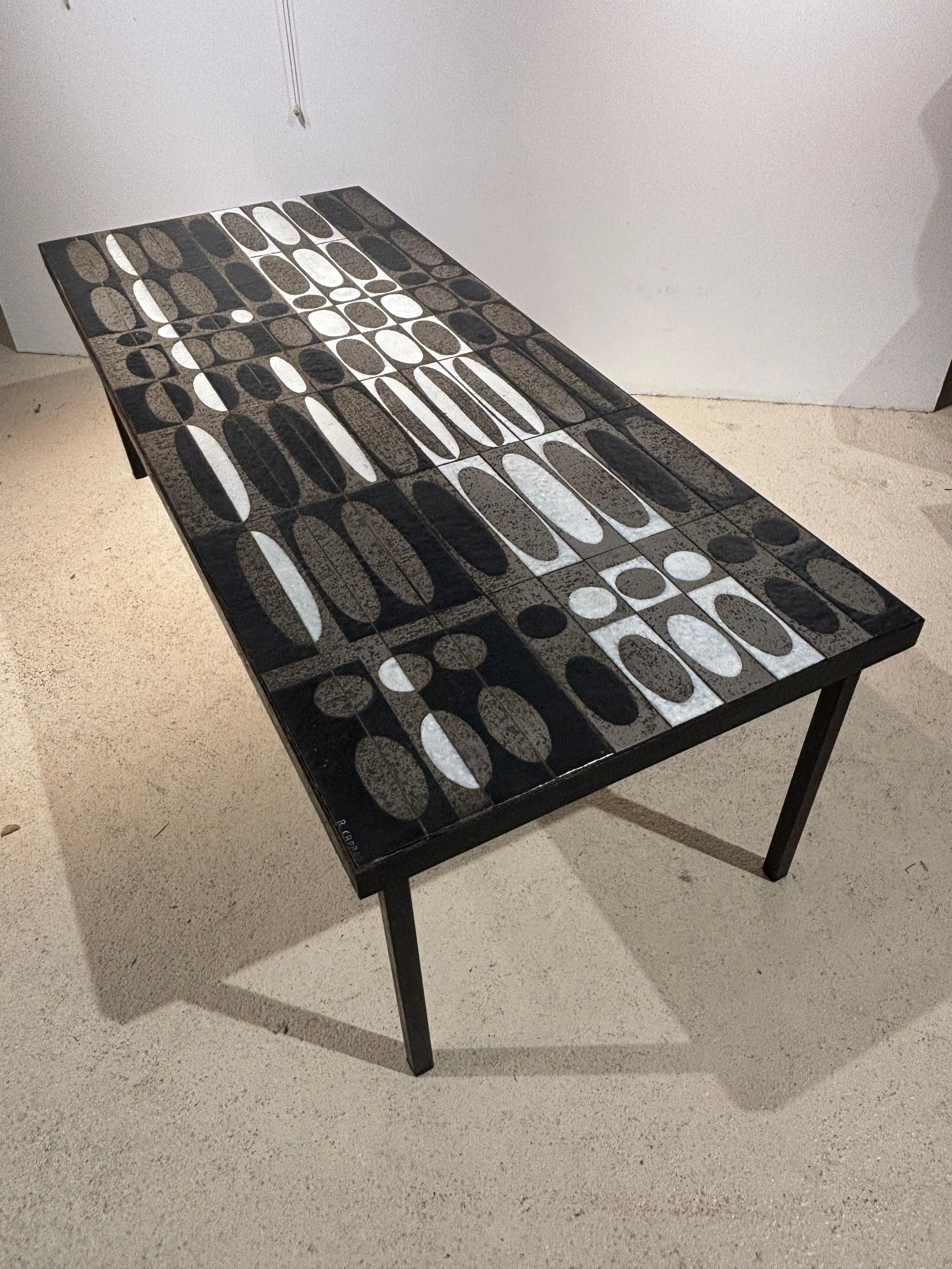 Roger Capron coffee table : «grain de café » en vente 7