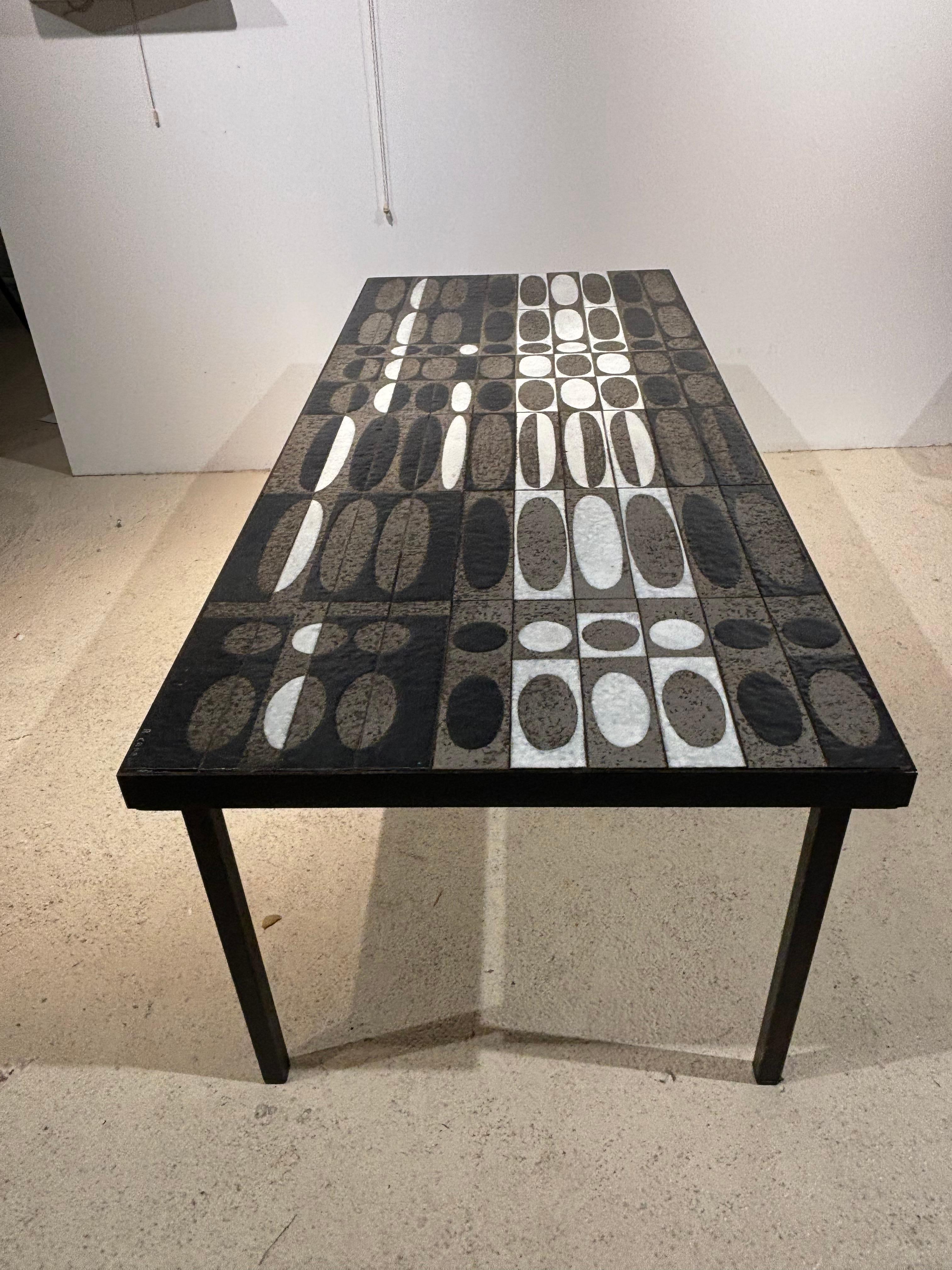 Roger Capron coffee table : «grain de café » en vente 9