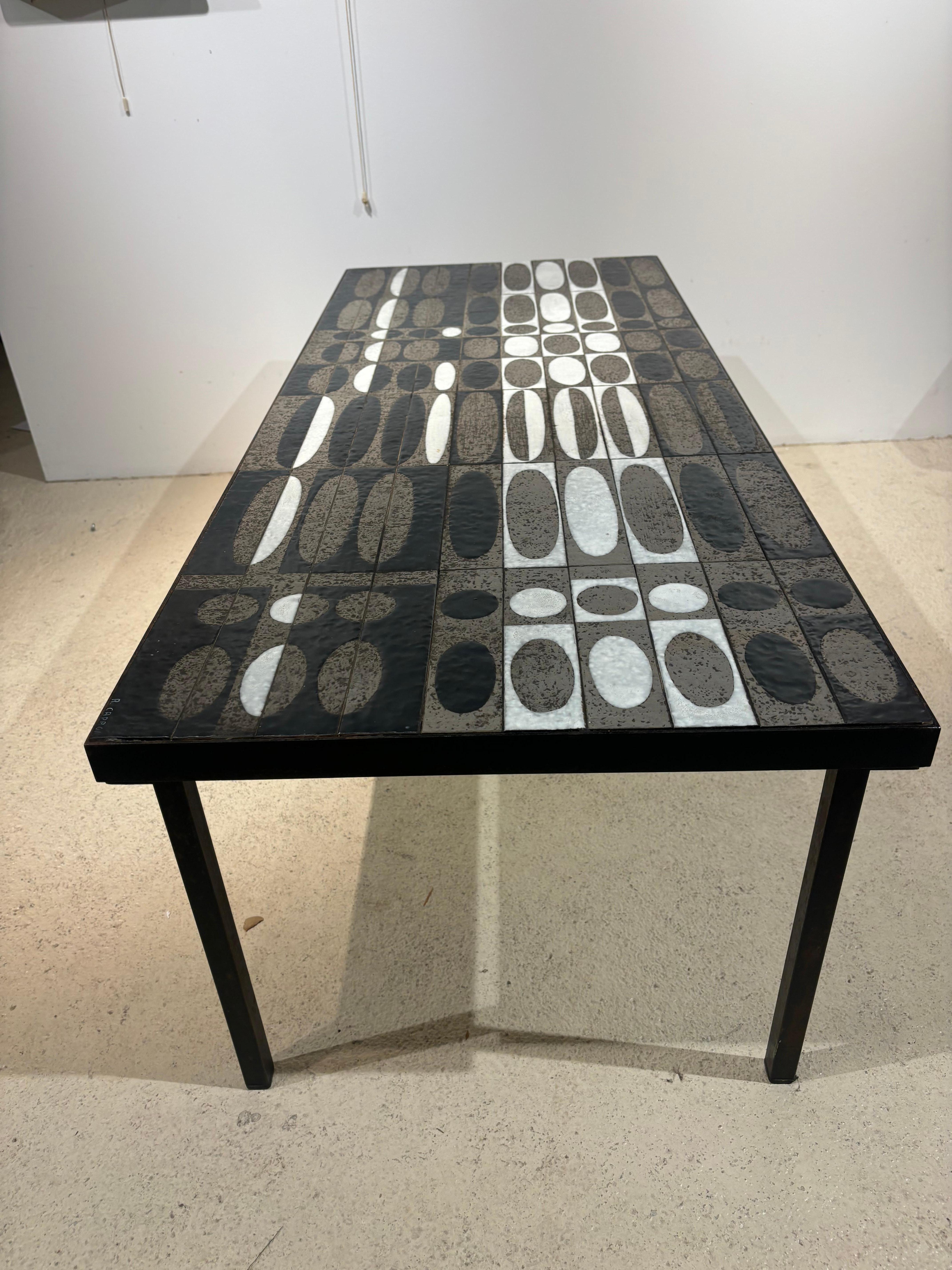 Roger Capron coffee table : «grain de café » en vente 10