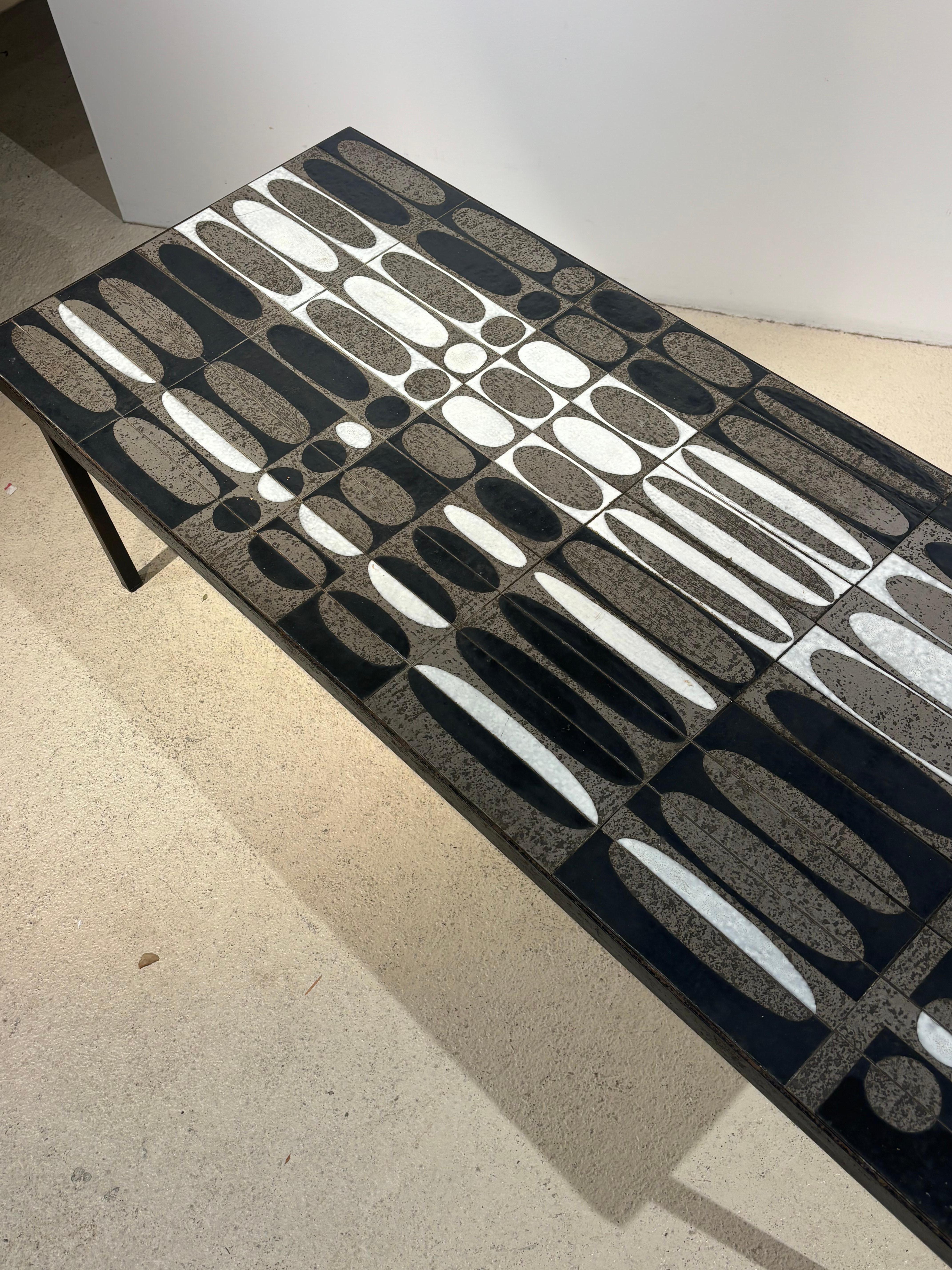 Roger Capron coffee table : «grain de café » Bon état - En vente à SAINT-OUEN-SUR-SEINE, FR