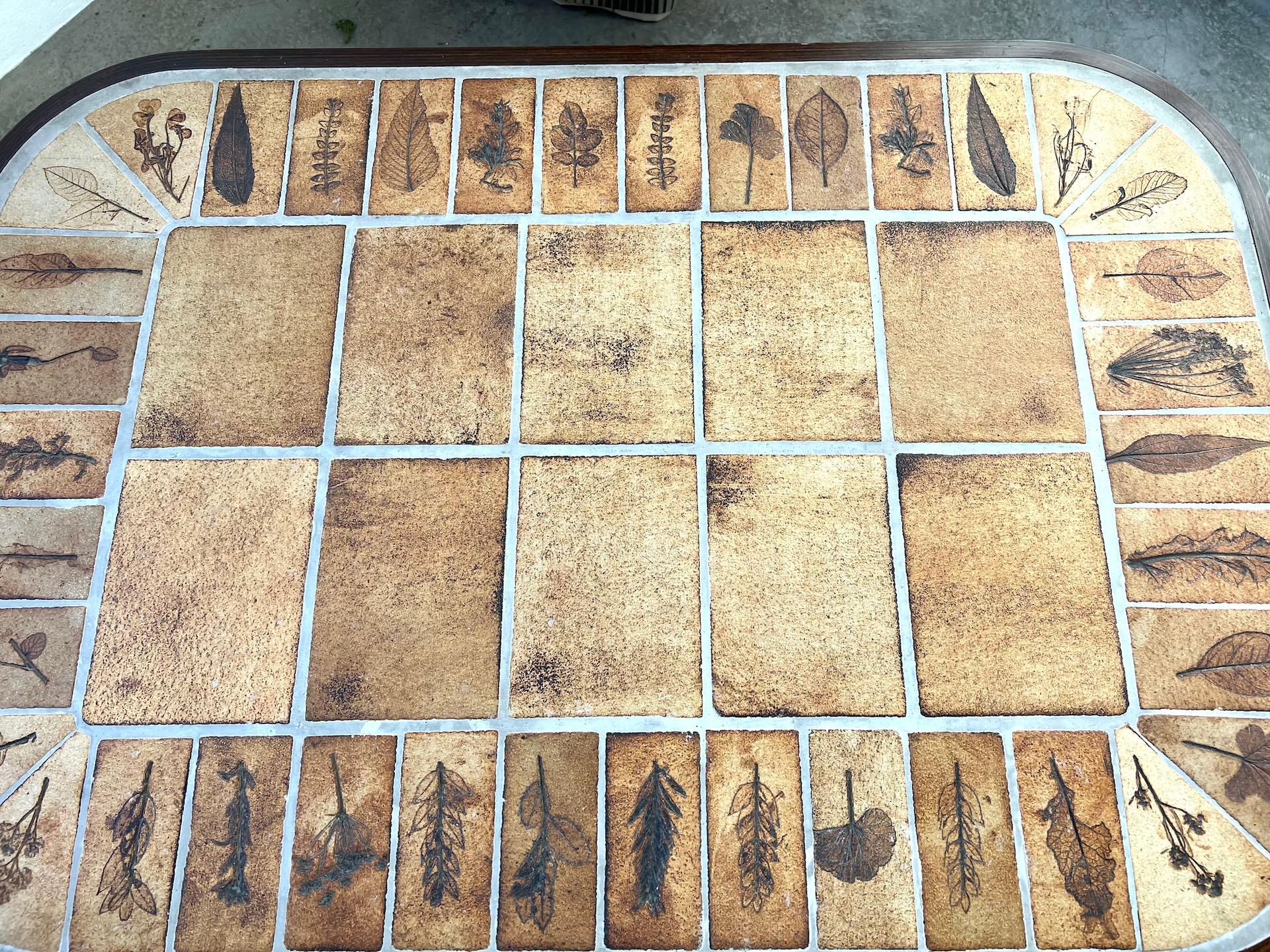 Table basse Roger Capron, modèle Herbariums, France 1965 1