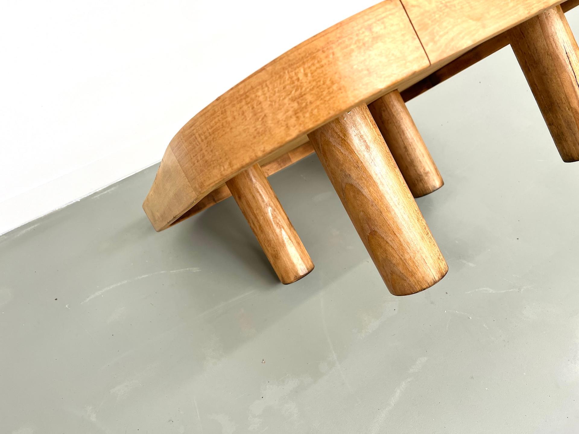 Roger Capron coffee table, Herbiers model in beech 5