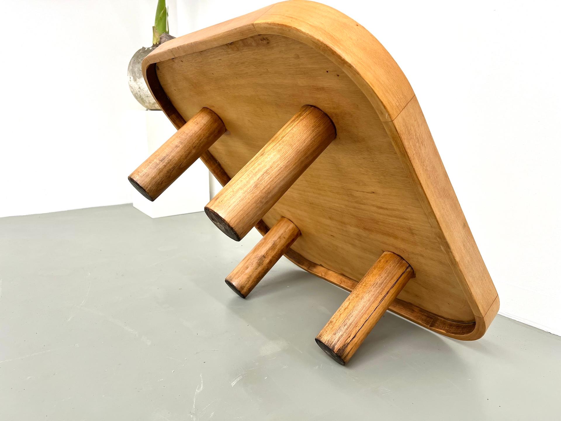 Roger Capron coffee table, Herbiers model in beech 6