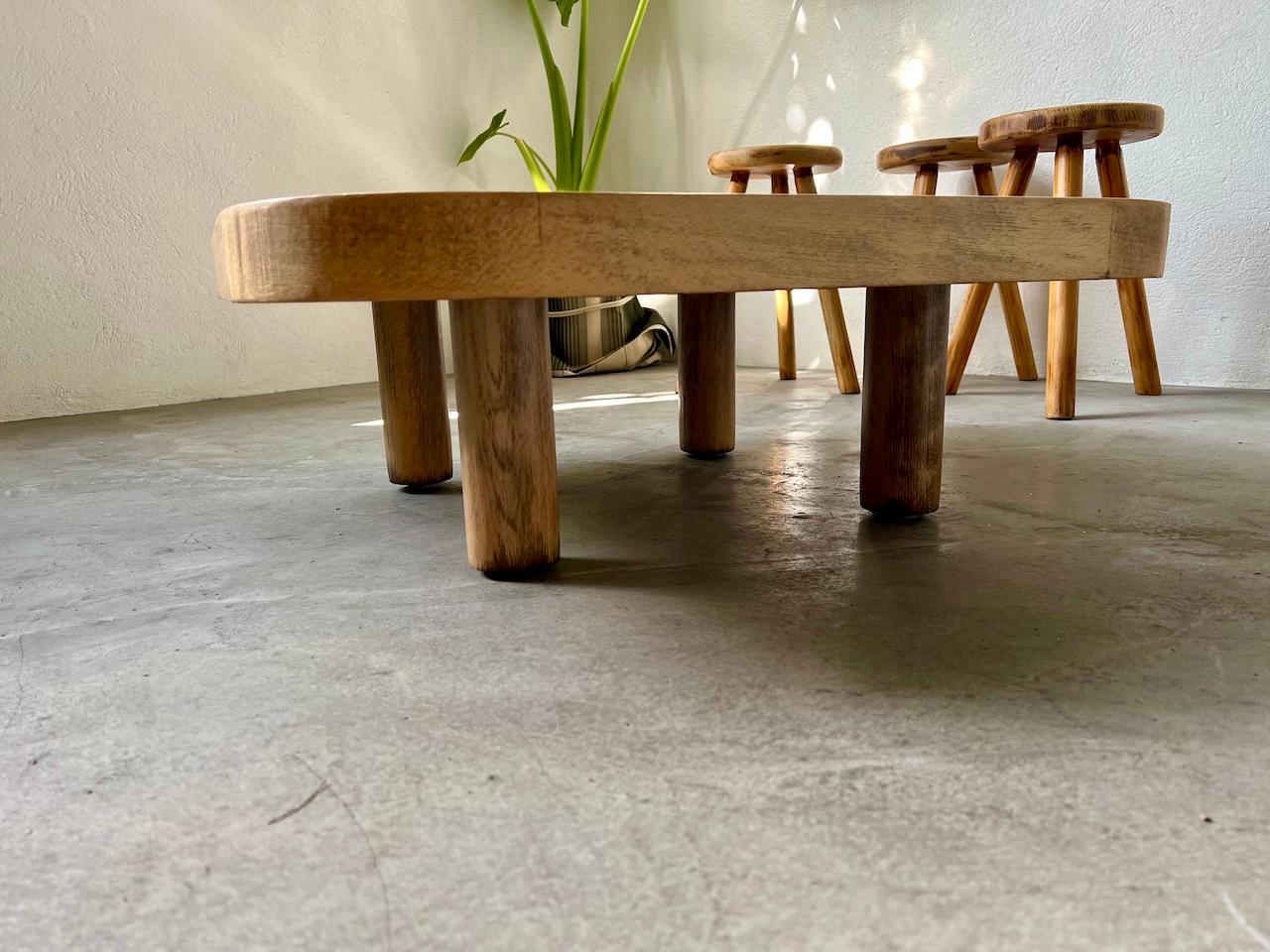 Couchtisch von Roger Capron, Herbiers-Modell aus Buche im Angebot 10
