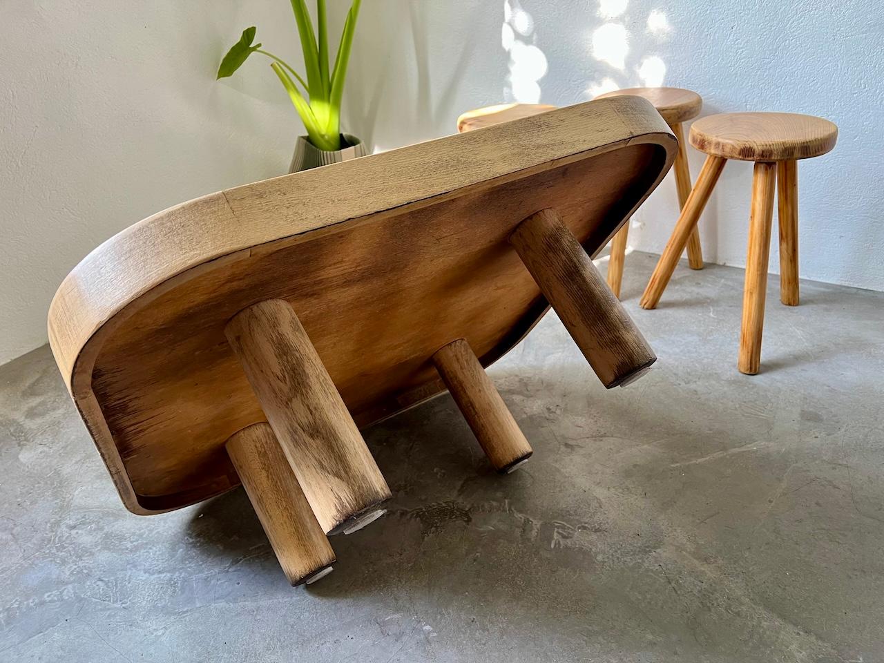 Couchtisch von Roger Capron, Herbiers-Modell aus Buche im Angebot 11