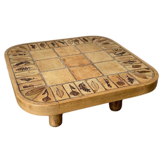 Couchtisch von Roger Capron, Herbiers-Modell aus Buche im Angebot