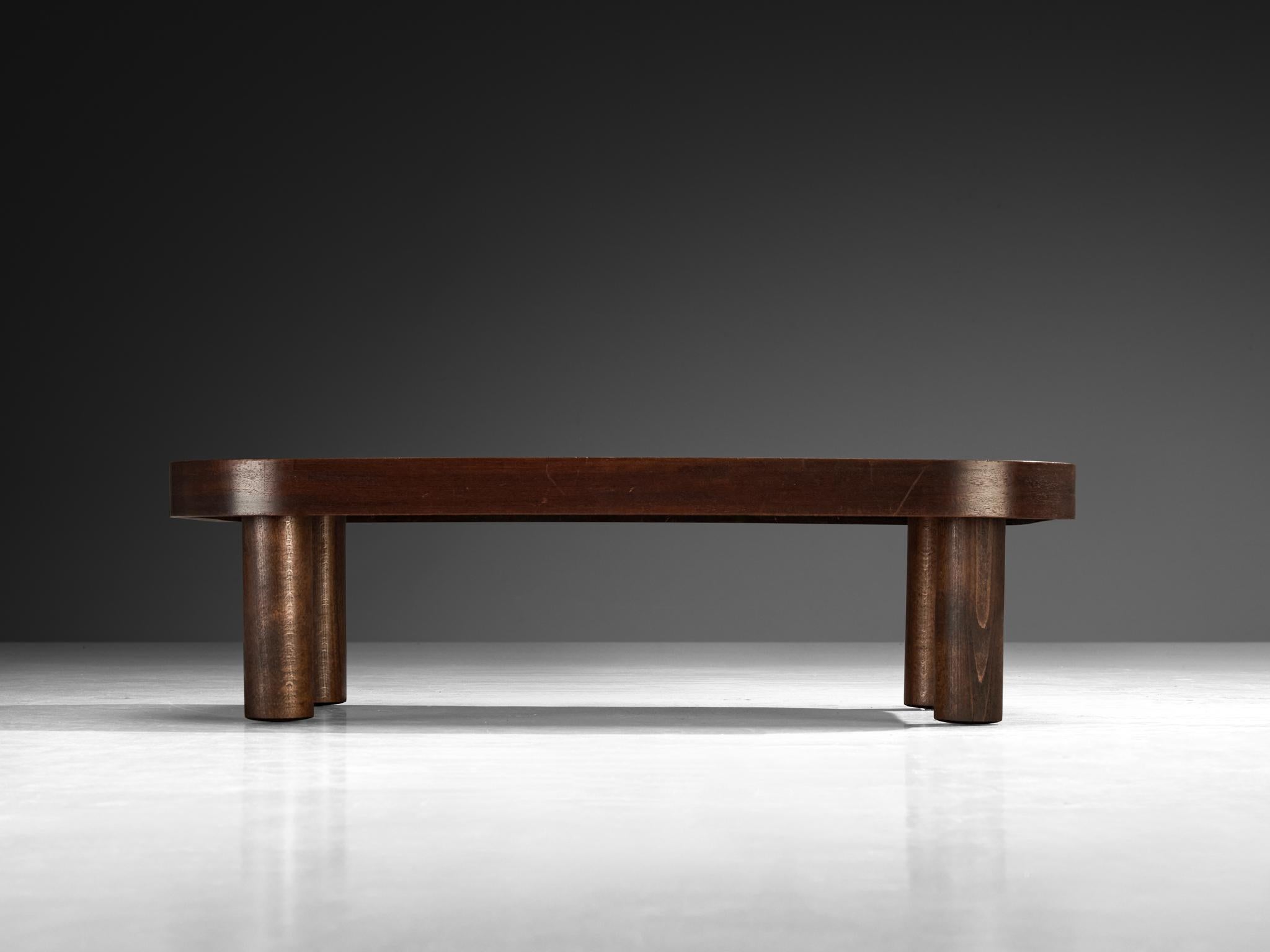 Milieu du XXe siècle Table basse Roger Capron en céramique à motifs floraux en vente