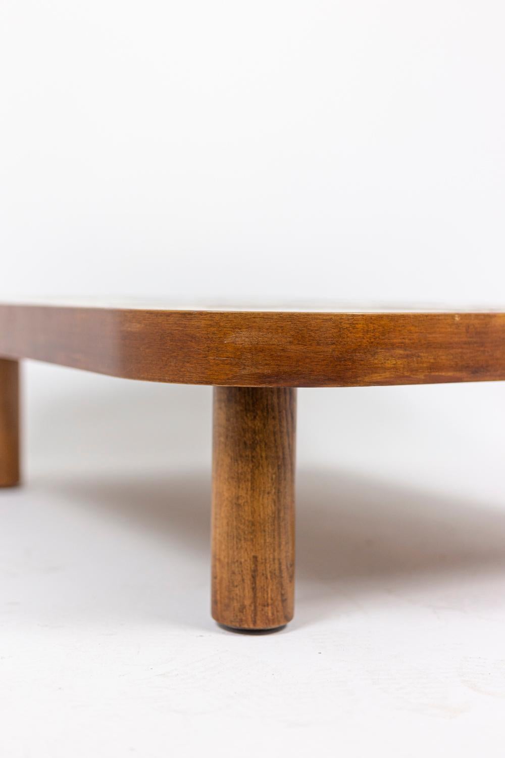 Mid-20th Century Roger Capron, Coffee Table in Wood and Ceramics, 1960’s