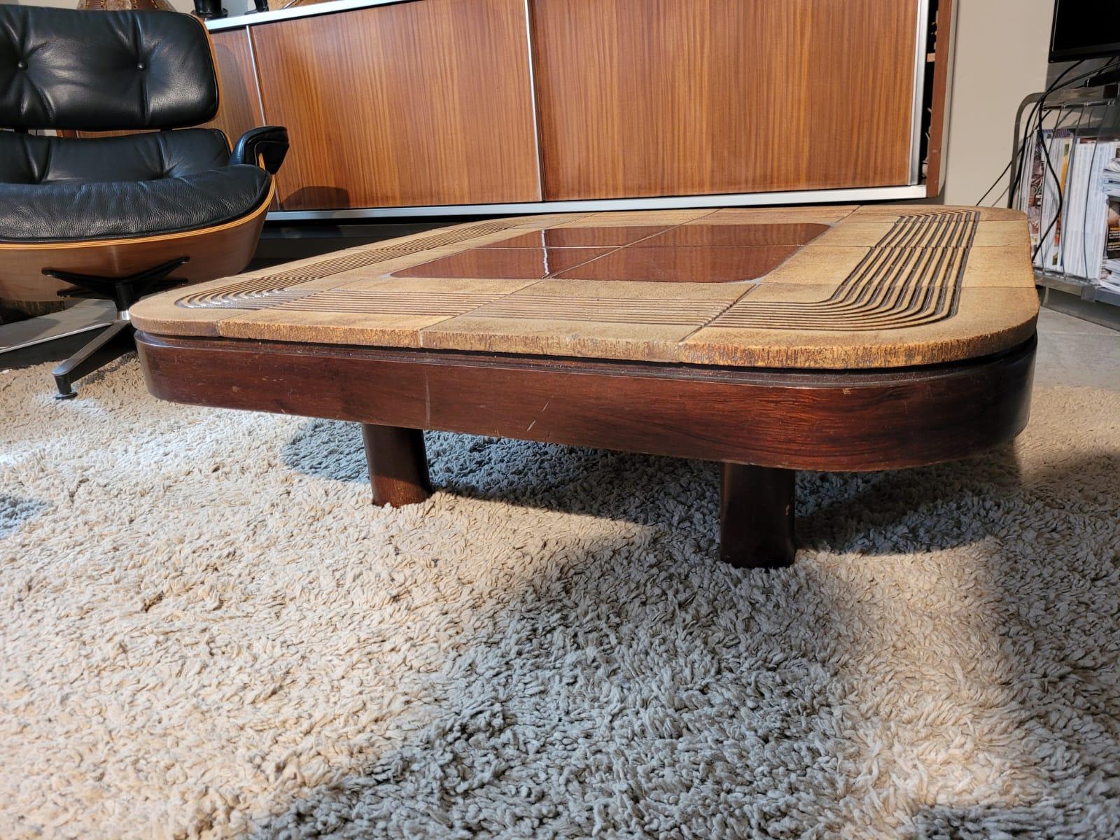 Roger Capron coffee table model Mambo 1970 For Sale 5