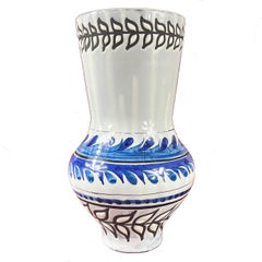 Roger Capron - Exceptional Large Baluster Vase In Blue