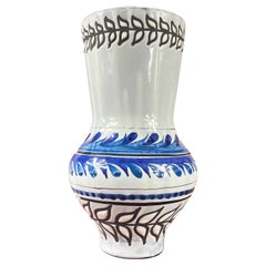 Roger Capron - Exceptional Large Baluster Vase In Blue